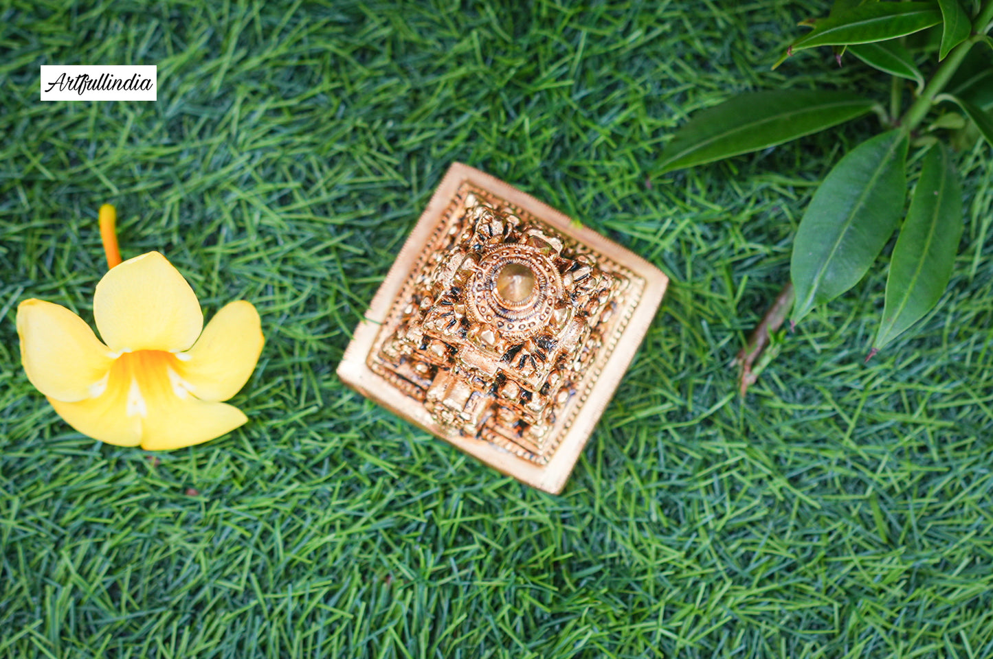 Handcrafted Brass Temple Tower (Gopuram) – Traditional Indian Spiritual Décor