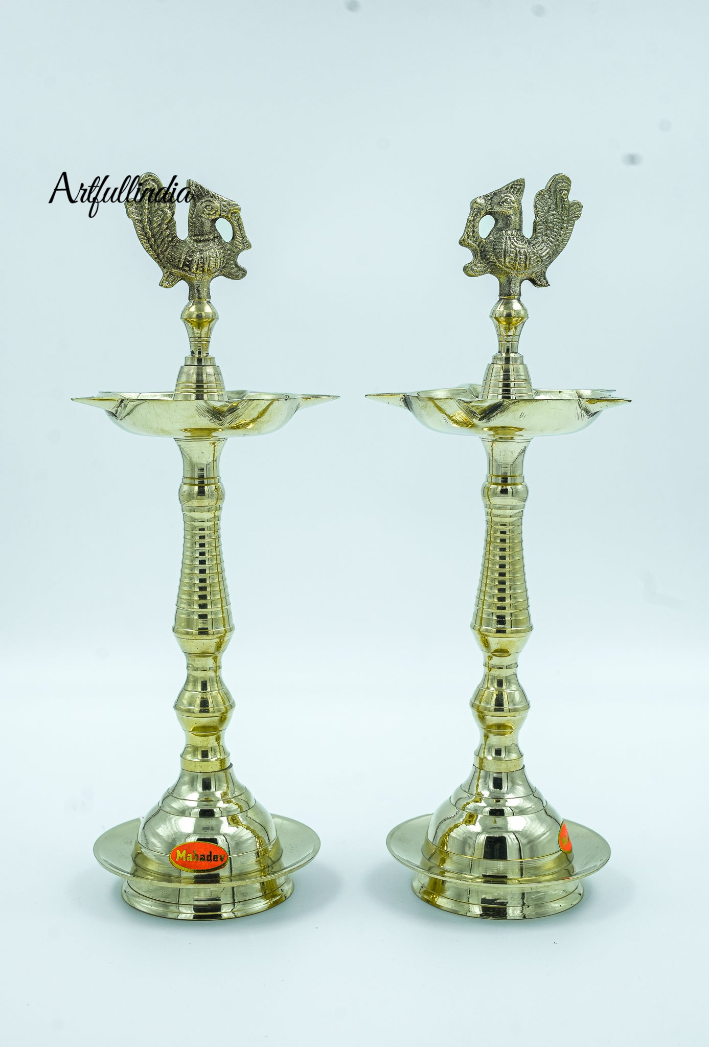 Handcrafted Brass Peacock Oil Lamp – Traditional Nilavilakku Diya for Puja & Home Décor