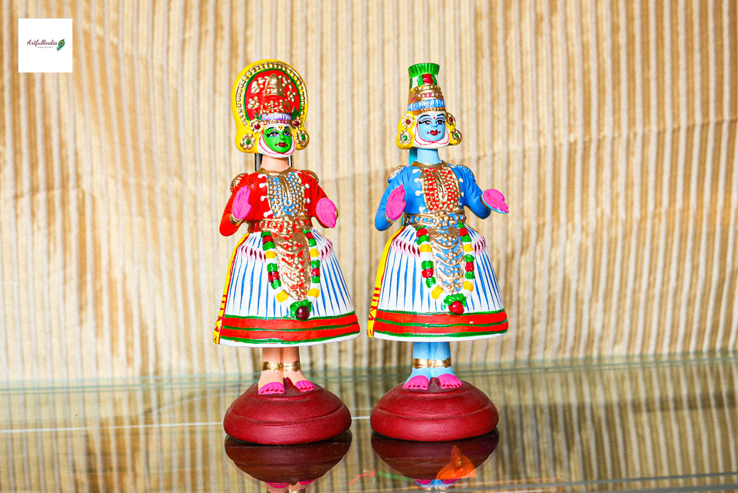 Kondapalli Kathakali Figurines – Traditional Wooden Dance Collectibles