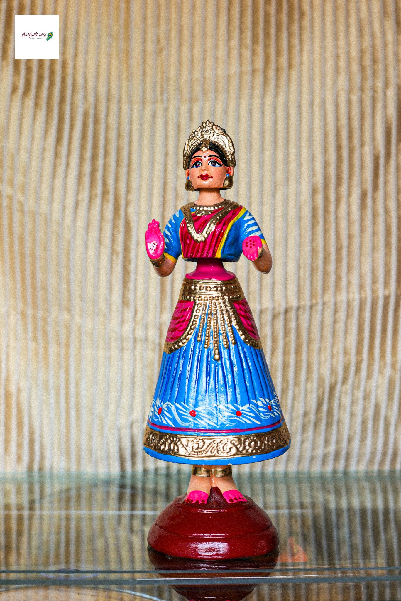 Kondapalli Bharatanatyam Dancer Wooden Figurine – Grace in Every Detail