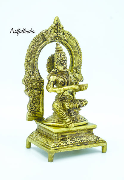 Handcrafted Brass Goddess Annapurna Idol – Symbol of Nourishment and Abundance for Home & Puja