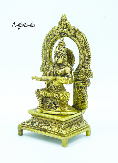 Handcrafted Brass Goddess Annapurna Idol – Symbol of Nourishment and Abundance for Home & Puja